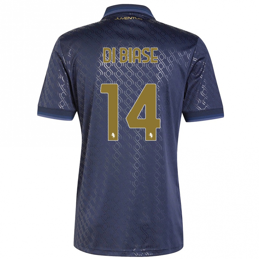 Enfant Football Maillot Gianmarco Di Biase #14 Bleu Marine Troisieme 2024/25