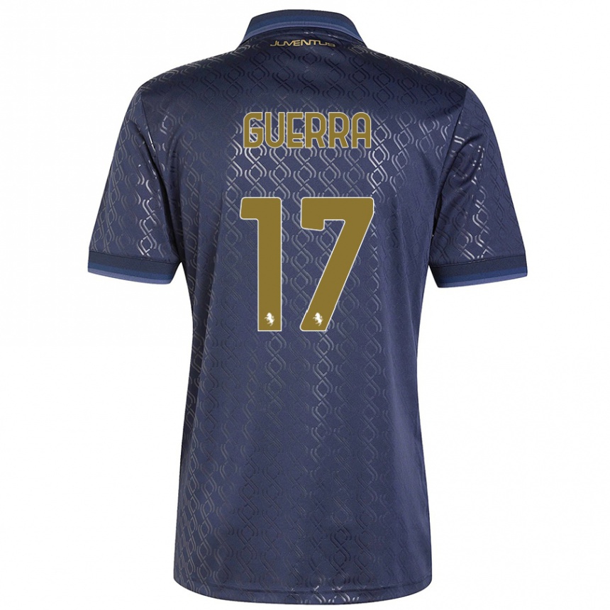 Enfant Football Maillot Simone Guerra #17 Bleu Marine Troisieme 2024/25