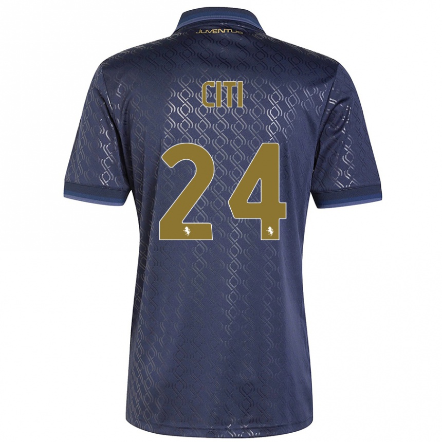 Enfant Football Maillot Alessandro Citi #24 Bleu Marine Troisieme 2024/25