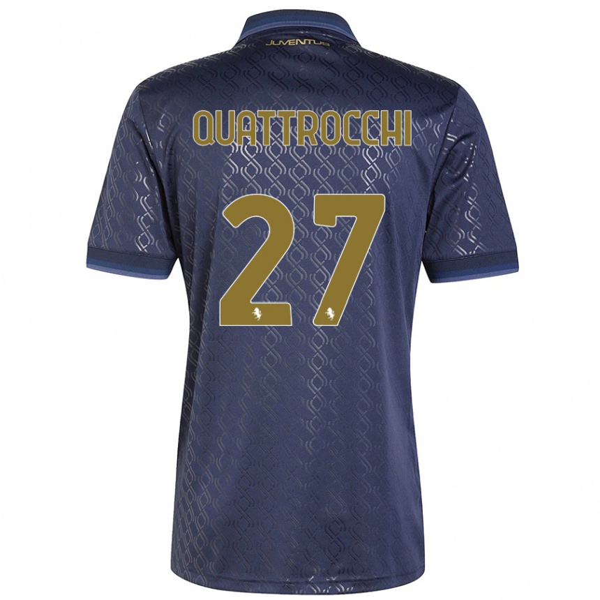 Enfant Football Maillot Juan Ignacio Quattrocchi #27 Bleu Marine Troisieme 2024/25