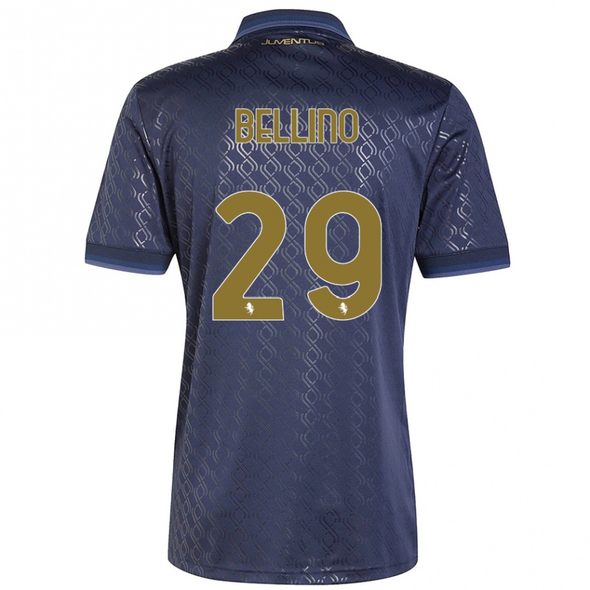 Enfant Football Maillot Filippo Bellino #29 Bleu Marine Troisieme 2024/25