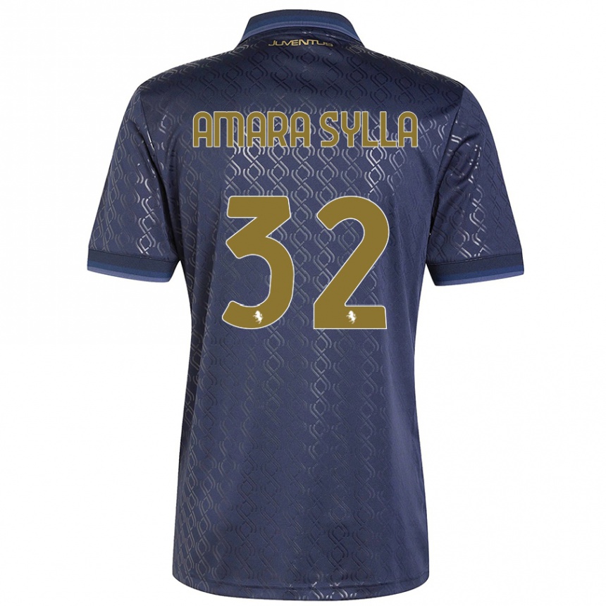 Enfant Football Maillot Idris Amara Sylla #32 Bleu Marine Troisieme 2024/25