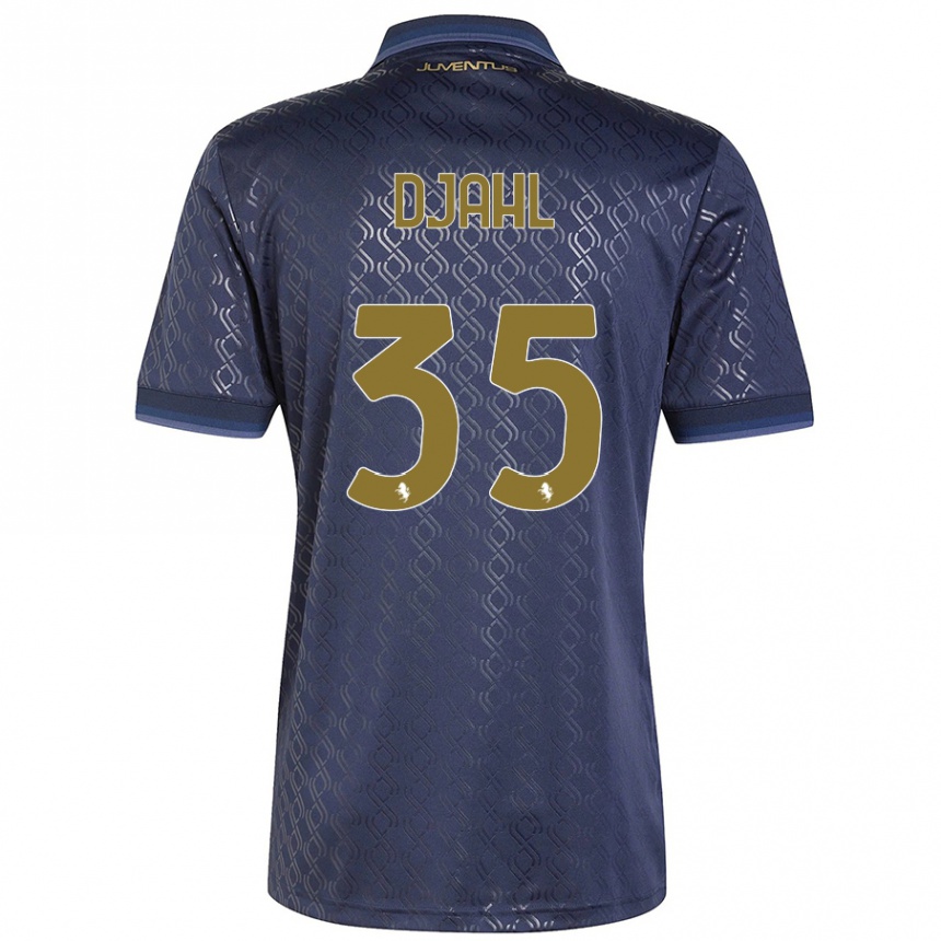 Enfant Football Maillot Rayan Djahl #35 Bleu Marine Troisieme 2024/25