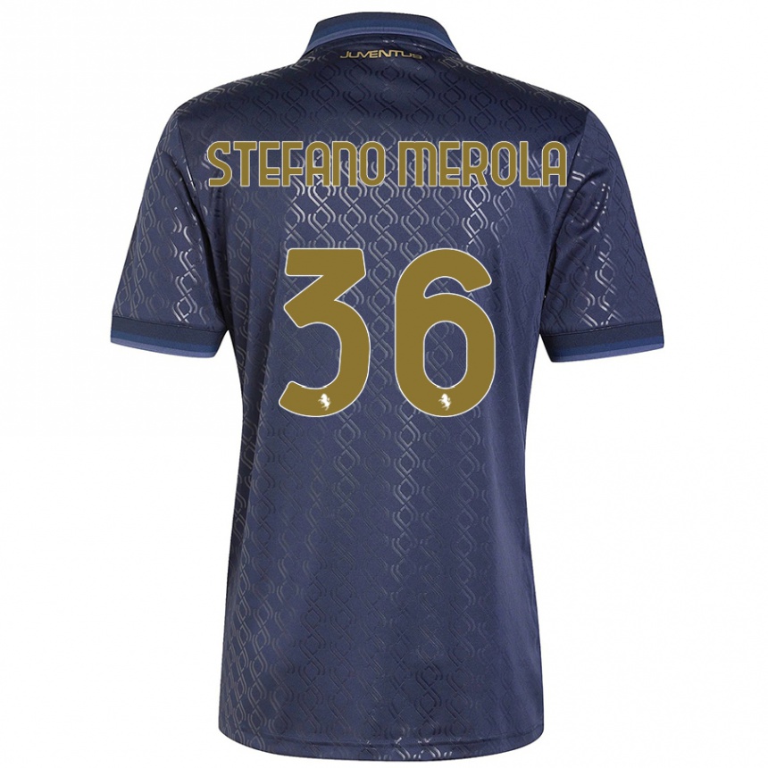 Enfant Football Maillot Antonio Stefano Merola #36 Bleu Marine Troisieme 2024/25