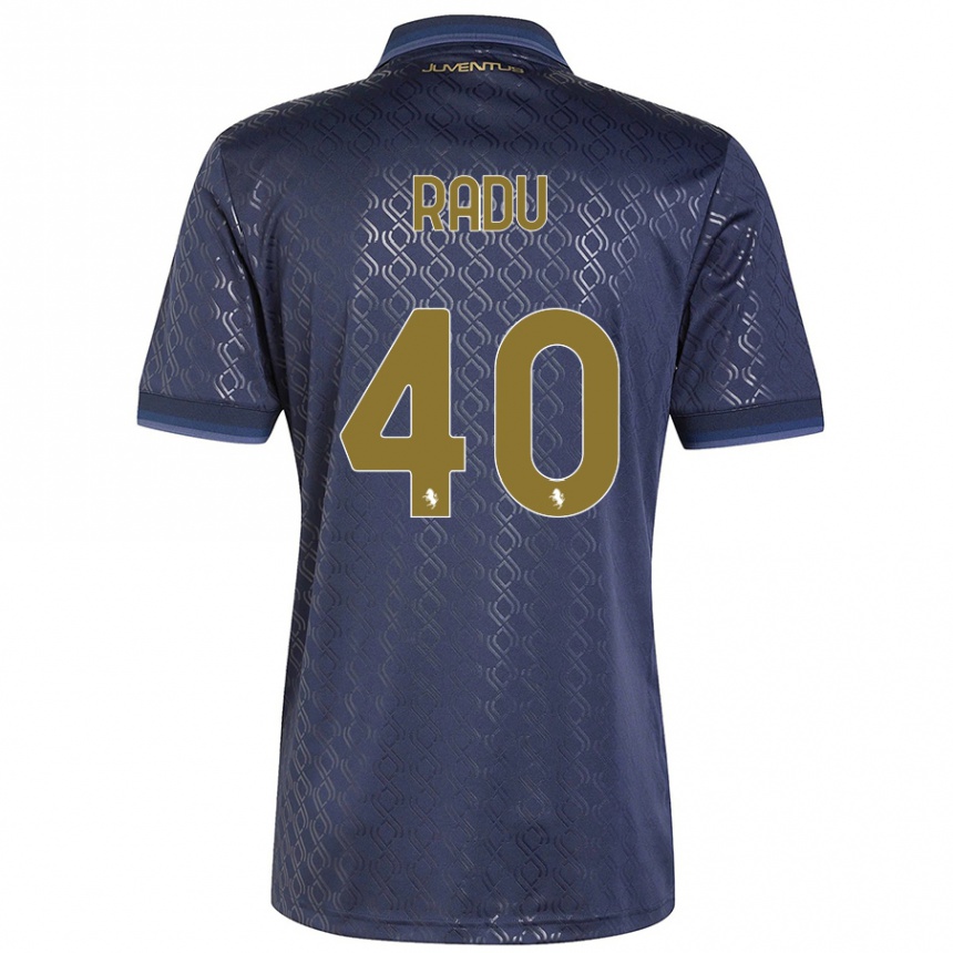 Enfant Football Maillot Riccardo Radu #40 Bleu Marine Troisieme 2024/25