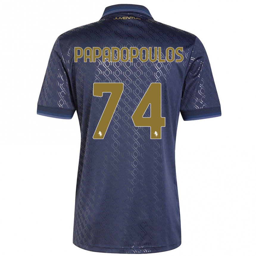 Enfant Football Maillot Christos Papadopoulos #74 Bleu Marine Troisieme 2024/25