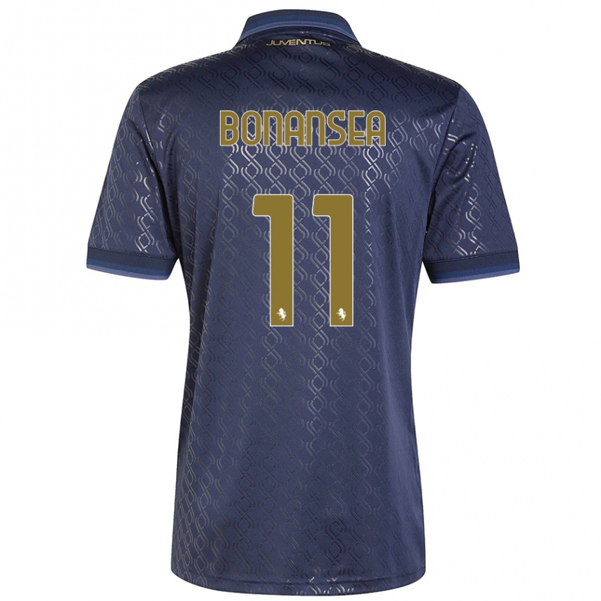 Enfant Football Maillot Barbara Bonansea #11 Bleu Marine Troisieme 2024/25