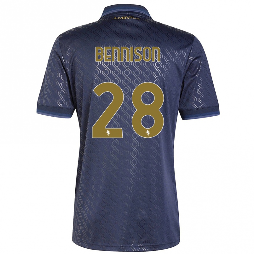 Enfant Football Maillot Hanna Bennison #28 Bleu Marine Troisieme 2024/25