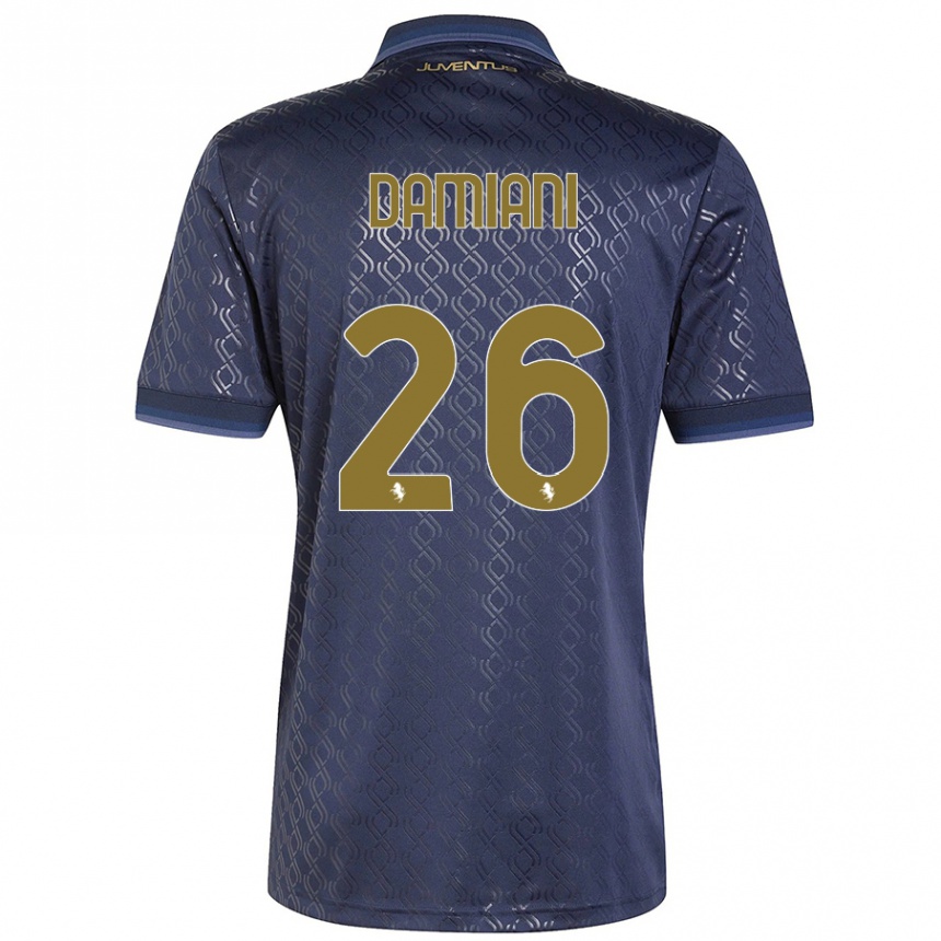 Enfant Football Maillot Samuele Damiani #26 Bleu Marine Troisieme 2024/25