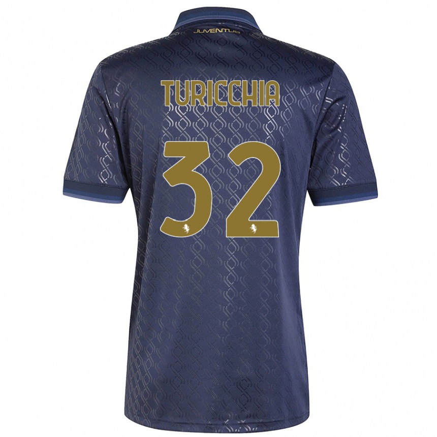 Enfant Football Maillot Riccardo Turicchia #32 Bleu Marine Troisieme 2024/25