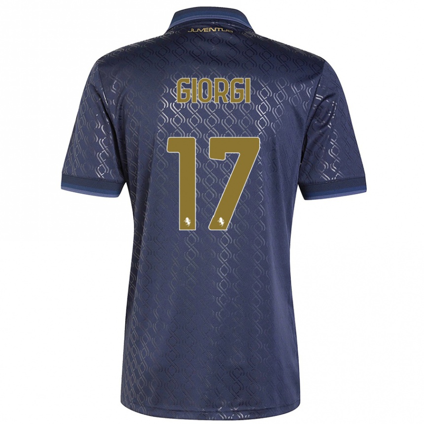 Enfant Football Maillot Lorenzo Giorgi #17 Bleu Marine Troisieme 2024/25