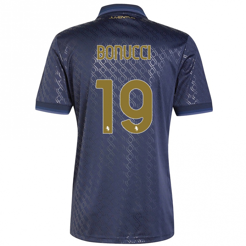 Enfant Football Maillot Leonardo Bonucci #19 Bleu Marine Troisieme 2024/25