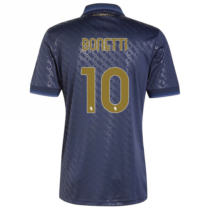 Enfant Football Maillot Andrea Bonetti #10 Bleu Marine Troisieme 2024/25