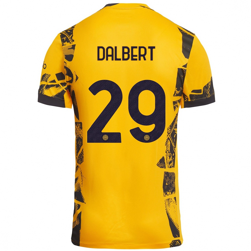 Enfant Football Maillot Dalbert #29 Doré Noir Troisieme 2024/25