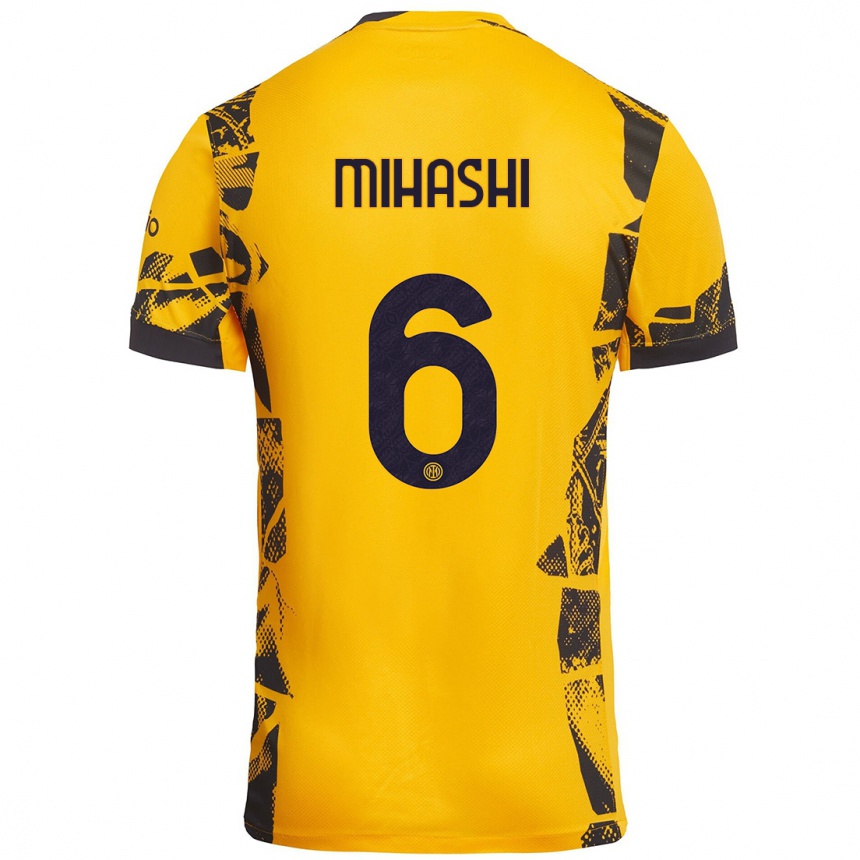 Enfant Football Maillot Mana Mihashi #6 Doré Noir Troisieme 2024/25