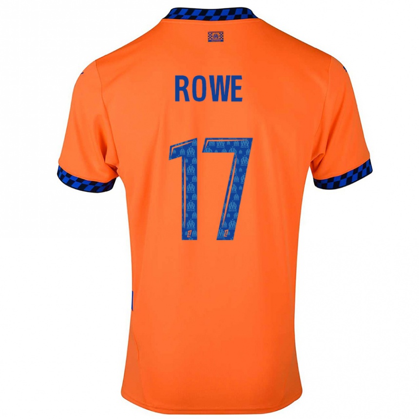 Enfant Football Maillot Jonathan Rowe #17 Orange Bleu Foncé Troisieme 2024/25