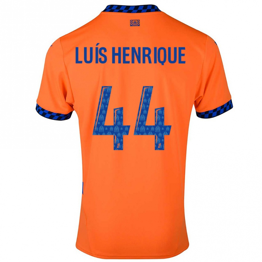 Enfant Football Maillot Luis Henrique #44 Orange Bleu Foncé Troisieme 2024/25