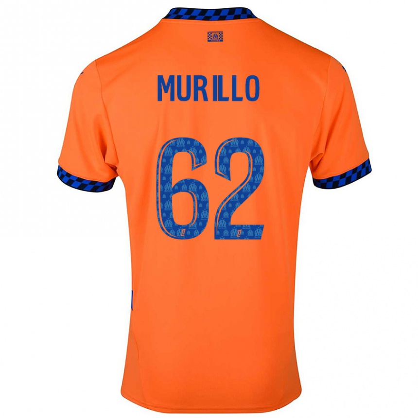 Enfant Football Maillot Amir Murillo #62 Orange Bleu Foncé Troisieme 2024/25