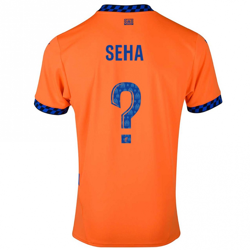 Enfant Football Maillot Sayha Seha #0 Orange Bleu Foncé Troisieme 2024/25