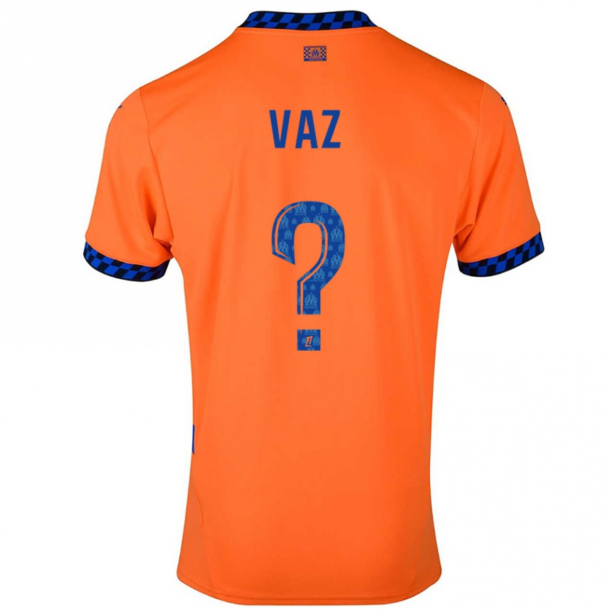 Enfant Football Maillot Robinio Vaz #0 Orange Bleu Foncé Troisieme 2024/25