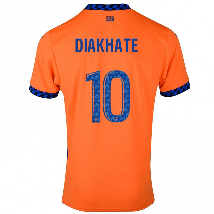 Enfant Football Maillot Ndeye Awa Diakhaté #10 Orange Bleu Foncé Troisieme 2024/25