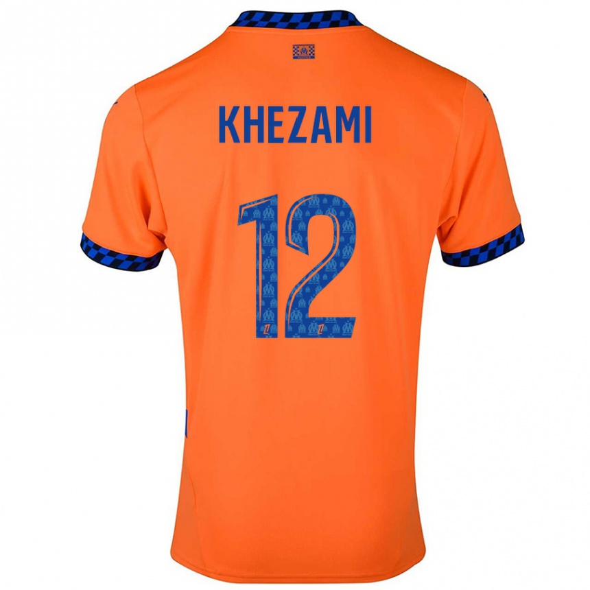 Enfant Football Maillot Roselène Khezami #12 Orange Bleu Foncé Troisieme 2024/25