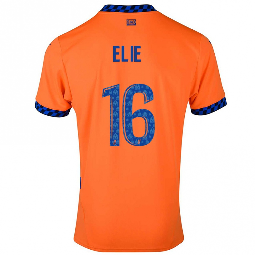 Enfant Football Maillot Anaïs Elie #16 Orange Bleu Foncé Troisieme 2024/25