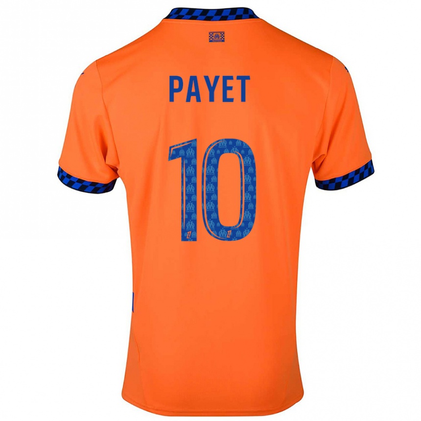 Enfant Football Maillot Dimitri Payet #10 Orange Bleu Foncé Troisieme 2024/25