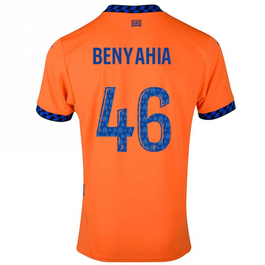 Enfant Football Maillot Aylan Benyahia-Tani #46 Orange Bleu Foncé Troisieme 2024/25