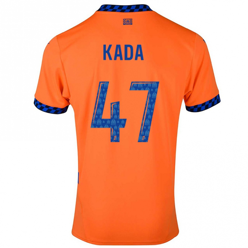 Enfant Football Maillot Joakim Kada #47 Orange Bleu Foncé Troisieme 2024/25