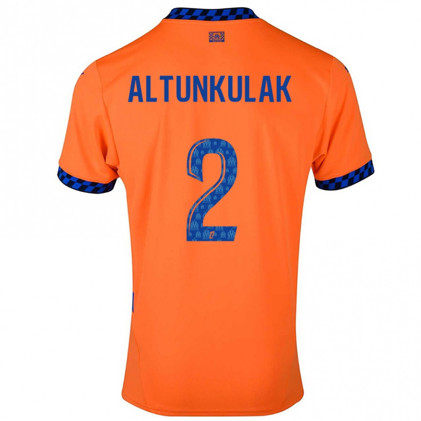 Enfant Football Maillot Selen Altunkulak #2 Orange Bleu Foncé Troisieme 2024/25