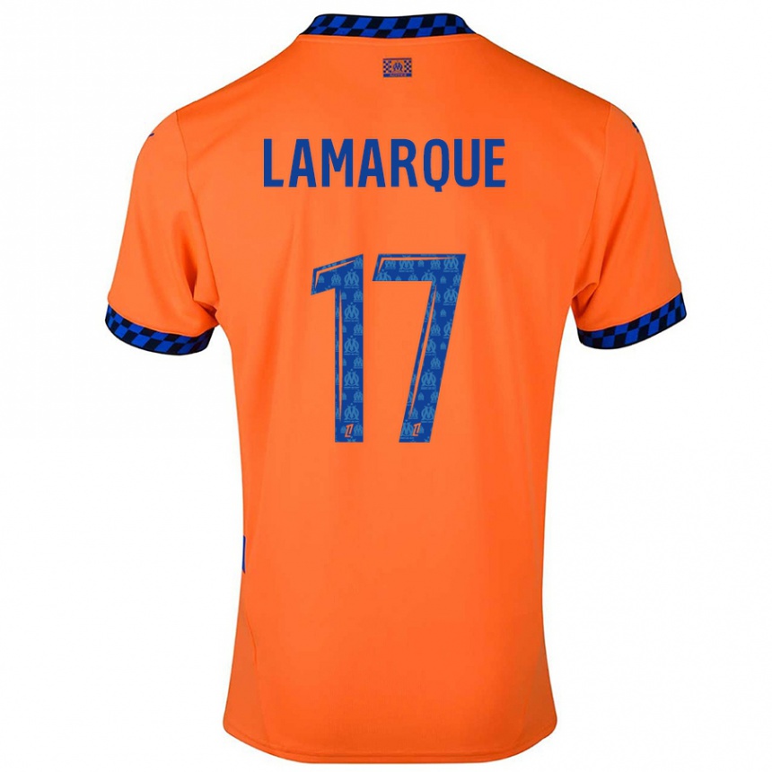 Enfant Football Maillot Alais Lamarque #17 Orange Bleu Foncé Troisieme 2024/25