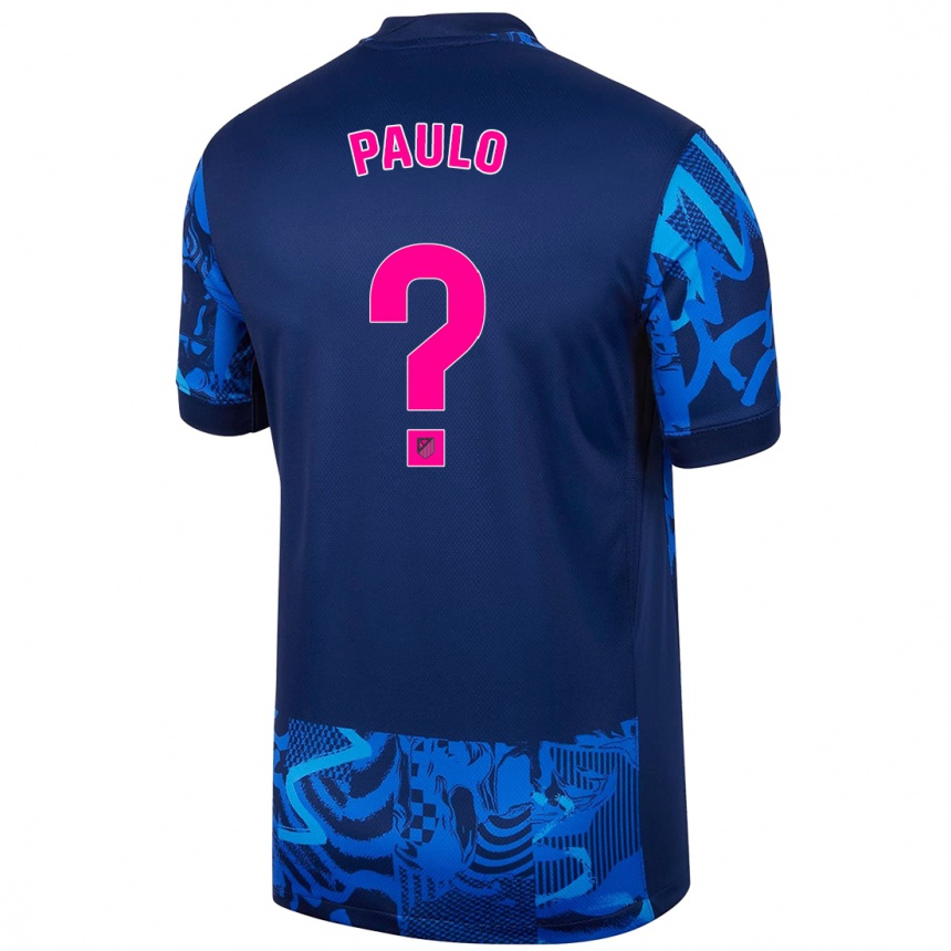 Enfant Football Maillot Marcos Paulo #0 Bleu Royal Troisieme 2024/25