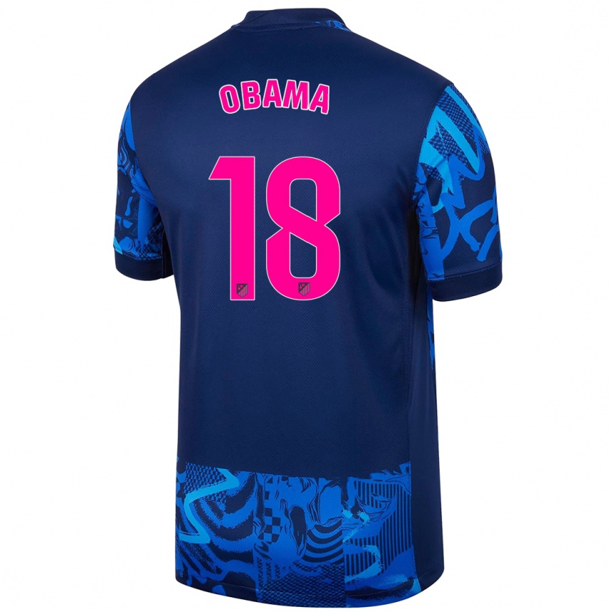 Enfant Football Maillot Salomon Obama #18 Bleu Royal Troisieme 2024/25