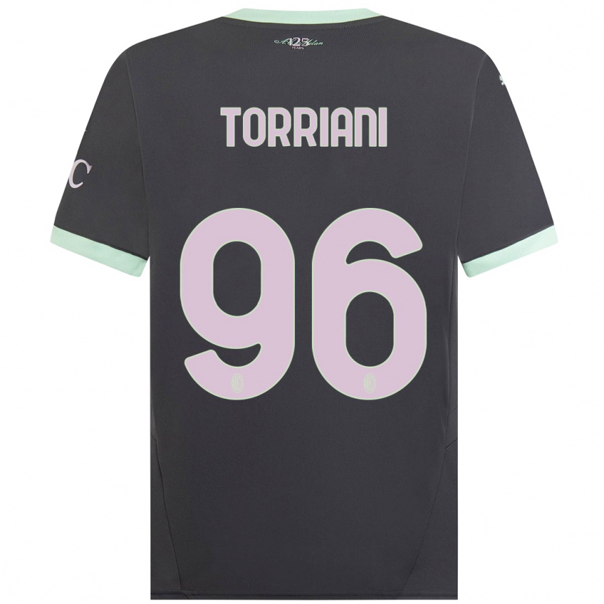 Enfant Football Maillot Lorenzo Torriani #96 Gris Troisieme 2024/25