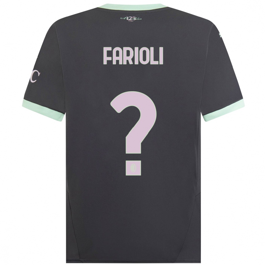 Enfant Football Maillot Simone Farioli #0 Gris Troisieme 2024/25