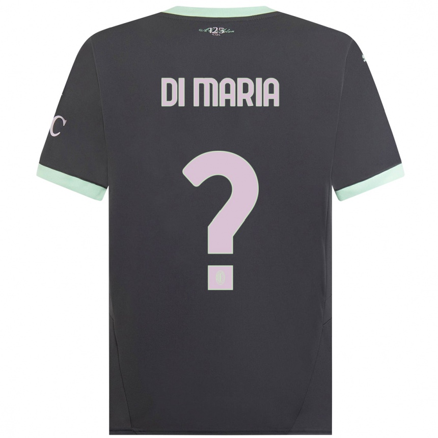 Enfant Football Maillot Alessandro Di Maria #0 Gris Troisieme 2024/25