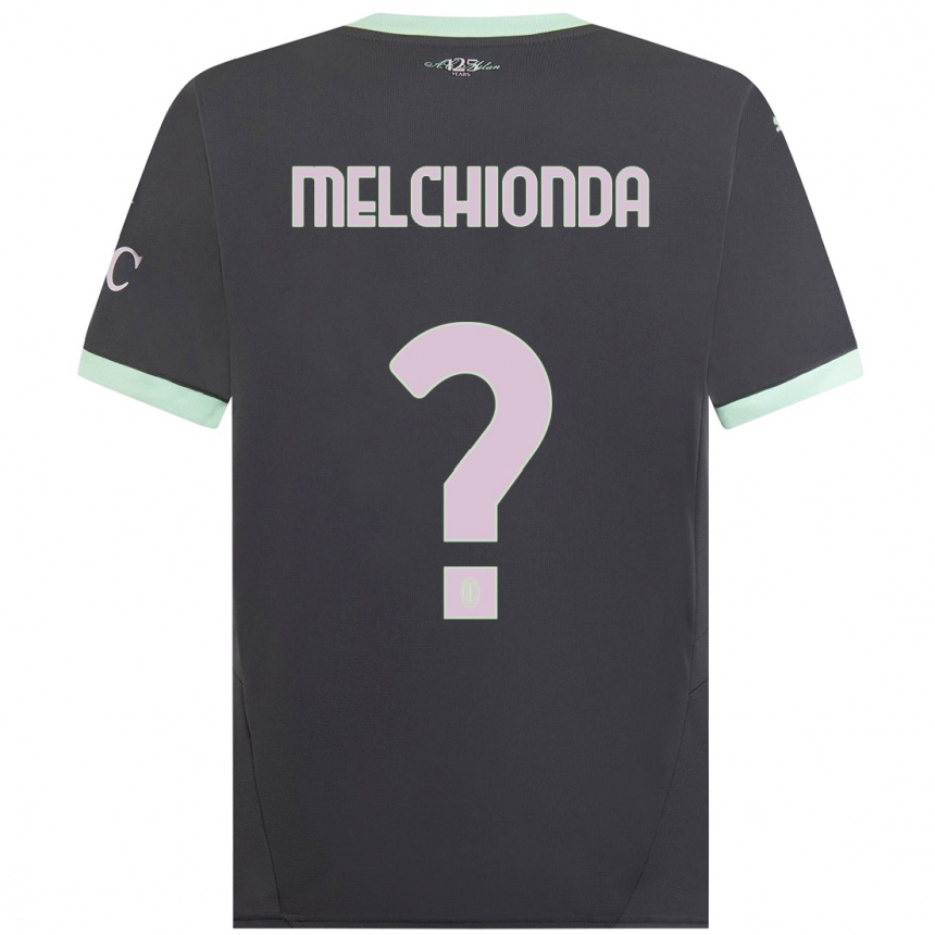 Enfant Football Maillot Marco Melchionda #0 Gris Troisieme 2024/25