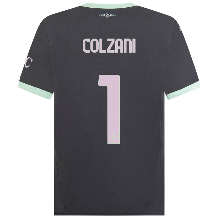 Enfant Football Maillot Edoardo Colzani #1 Gris Troisieme 2024/25