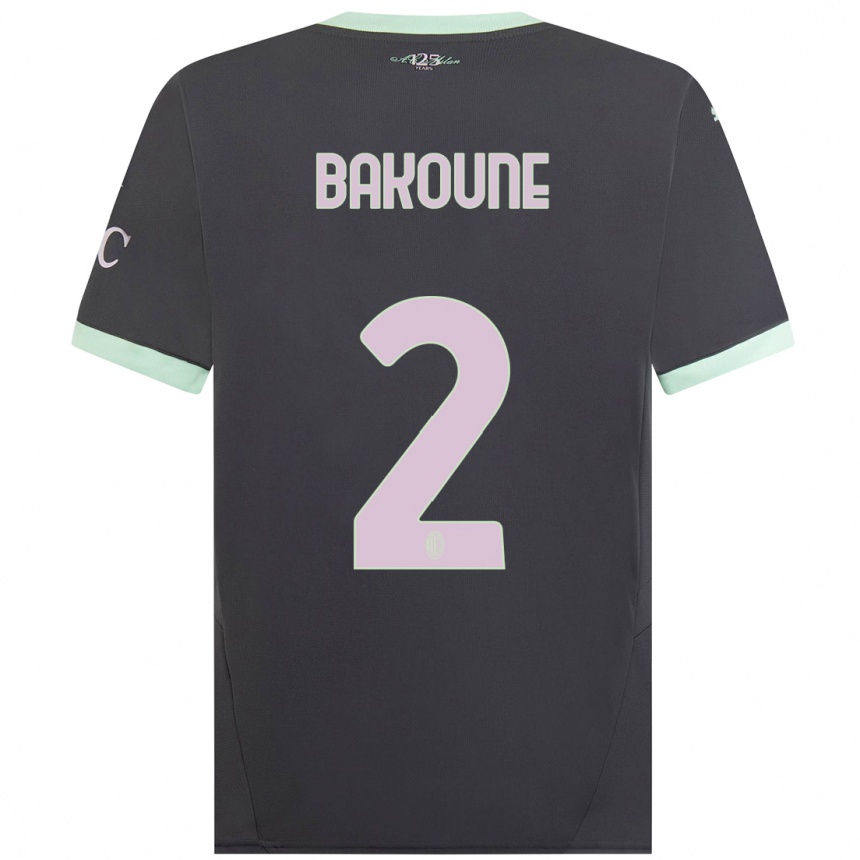 Enfant Football Maillot Adam Bakoune #2 Gris Troisieme 2024/25