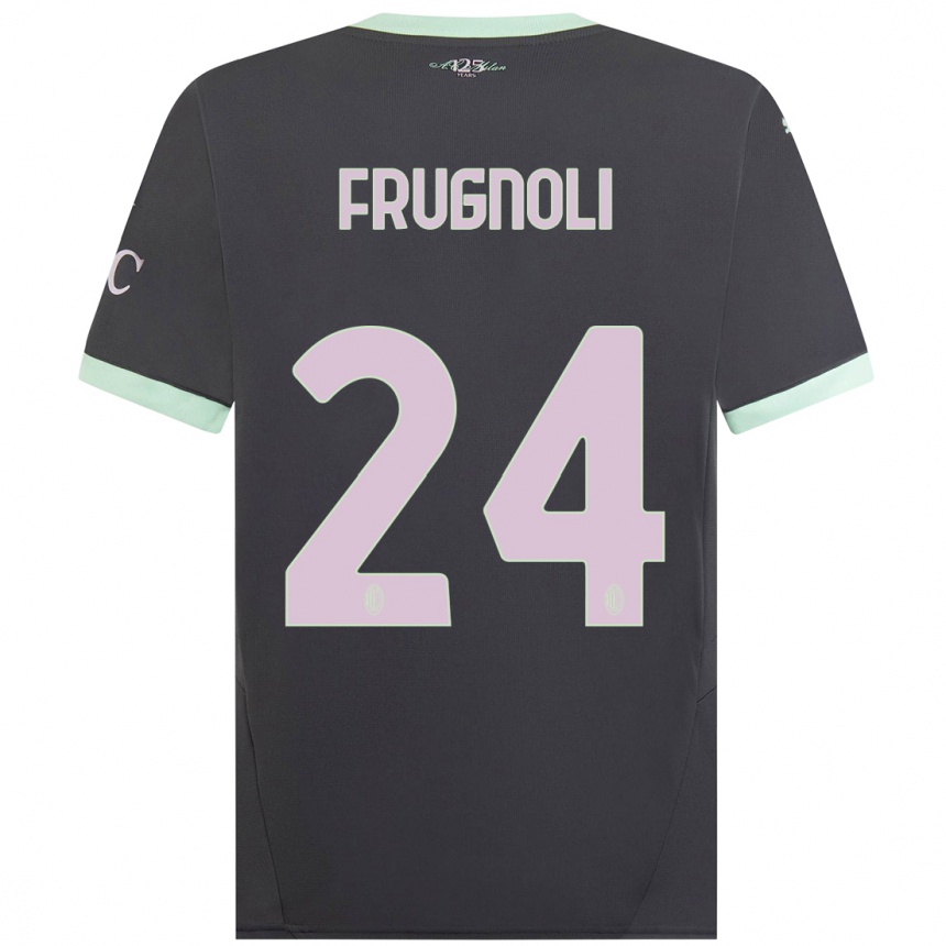 Enfant Football Maillot Leonardo Frugnoli #24 Gris Troisieme 2024/25