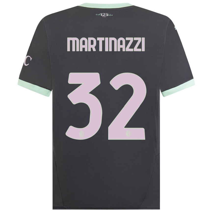 Enfant Football Maillot Luca Martinazzi #32 Gris Troisieme 2024/25