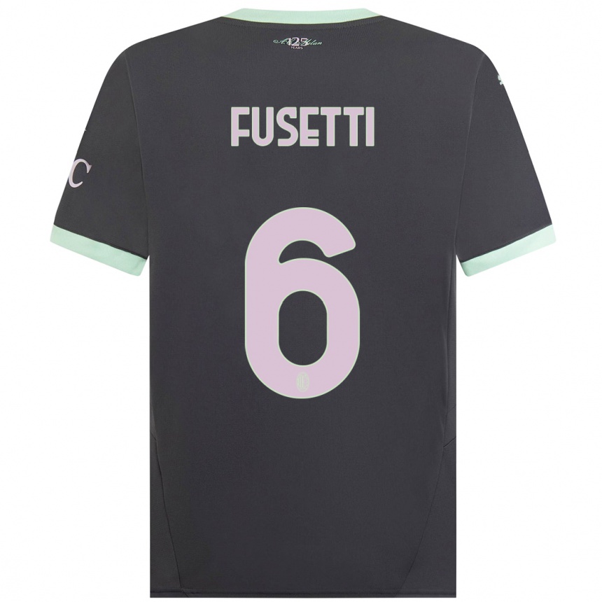 Enfant Football Maillot Laura Fusetti #6 Gris Troisieme 2024/25