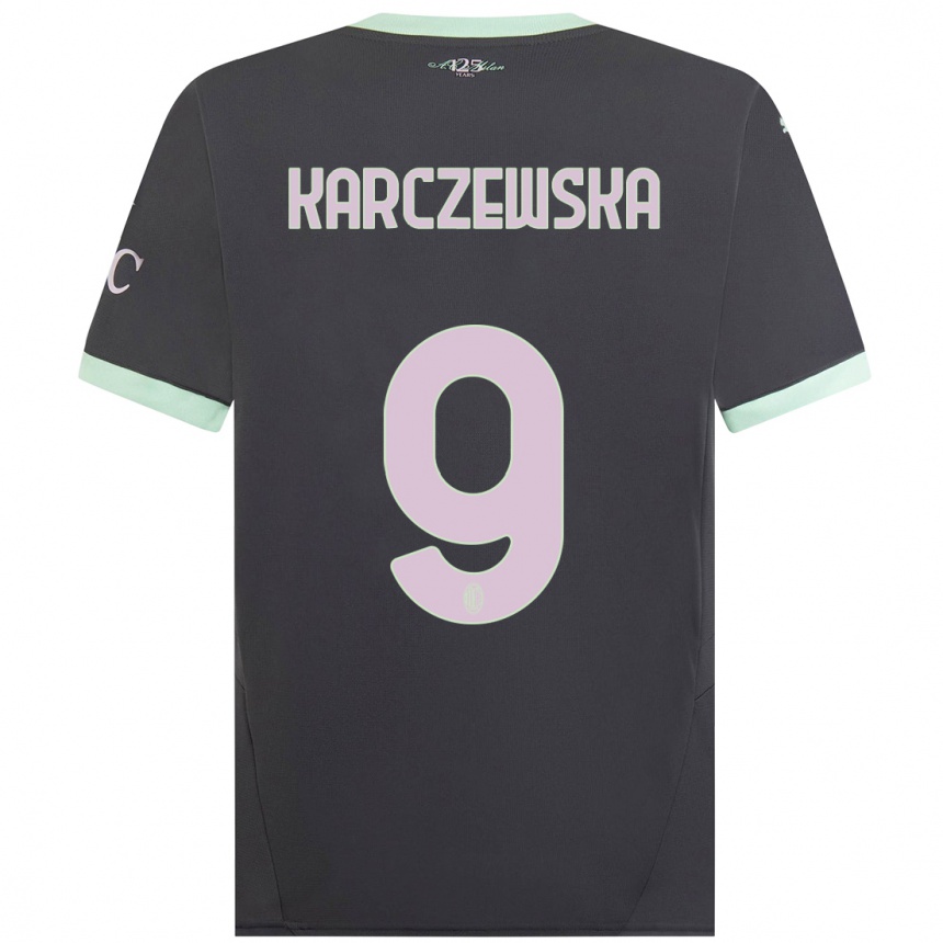 Enfant Football Maillot Nikola Karczewska #9 Gris Troisieme 2024/25