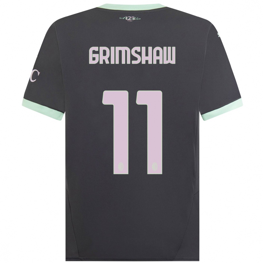 Enfant Football Maillot Christy Grimshaw #11 Gris Troisieme 2024/25