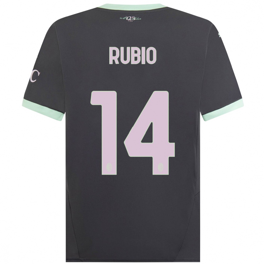 Enfant Football Maillot Silvia Rubio #14 Gris Troisieme 2024/25