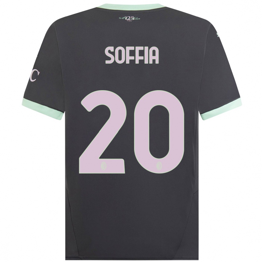 Enfant Football Maillot Angelica Soffia #20 Gris Troisieme 2024/25