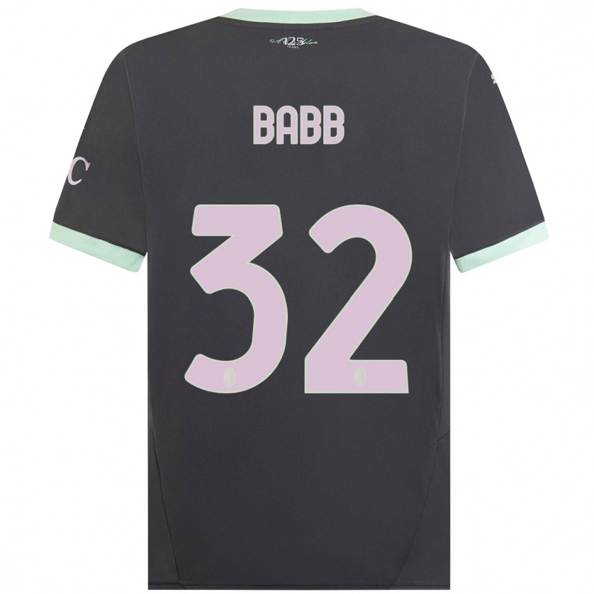 Enfant Football Maillot Selena Delia Babb #32 Gris Troisieme 2024/25