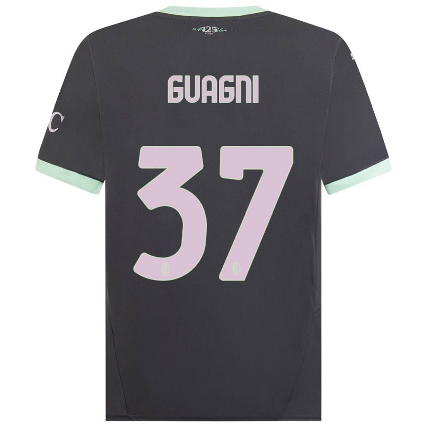 Enfant Football Maillot Alia Guagni #37 Gris Troisieme 2024/25