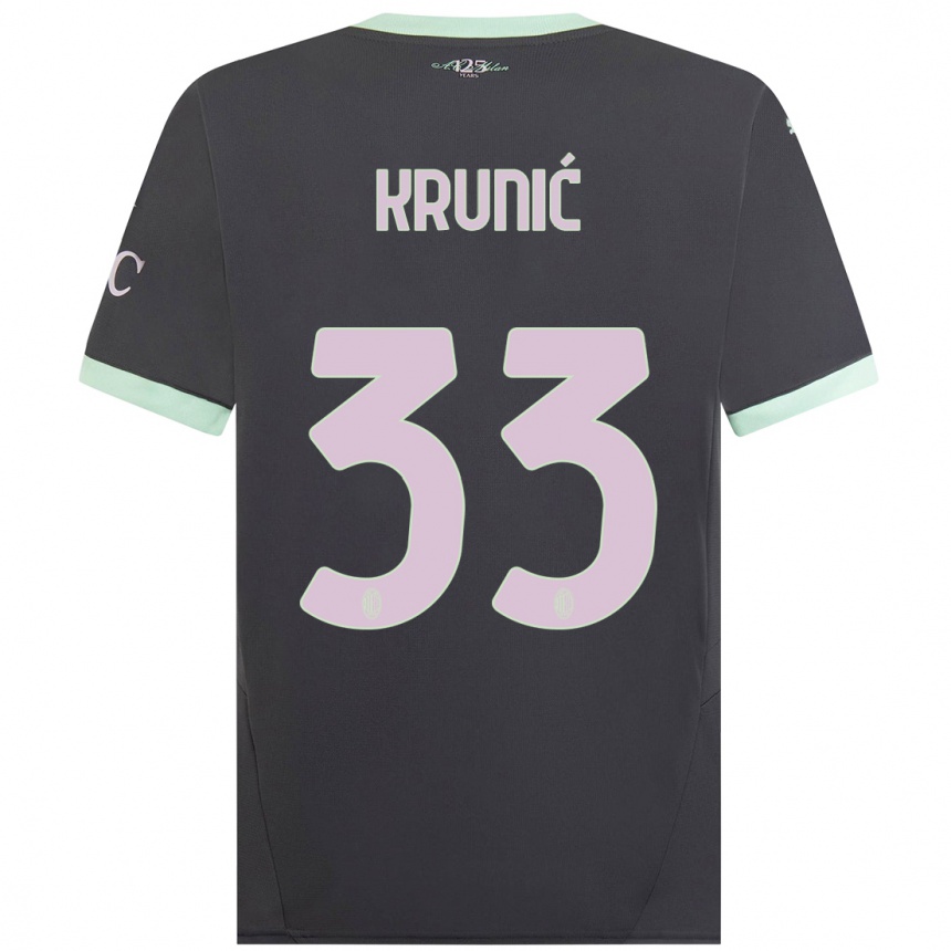 Enfant Football Maillot Rade Krunic #33 Gris Troisieme 2024/25